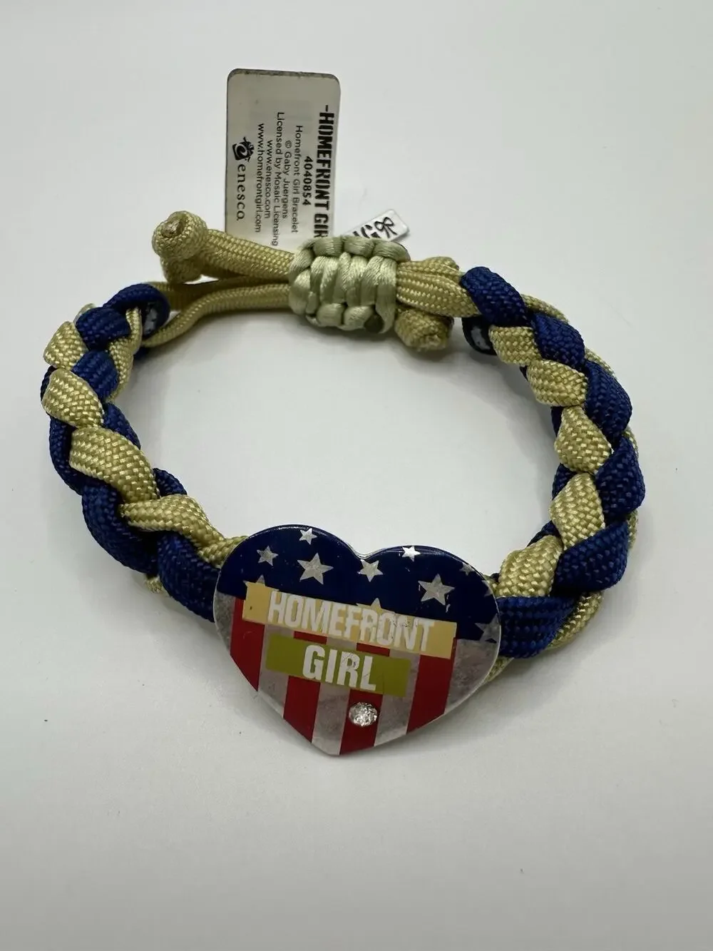 NWT Home Front Girl Military Blue And Yellow Paracord Bracelet Adjustable